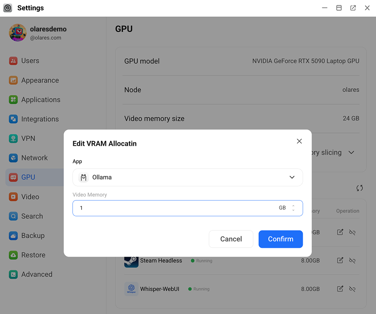 Reduce VRAM allocation
