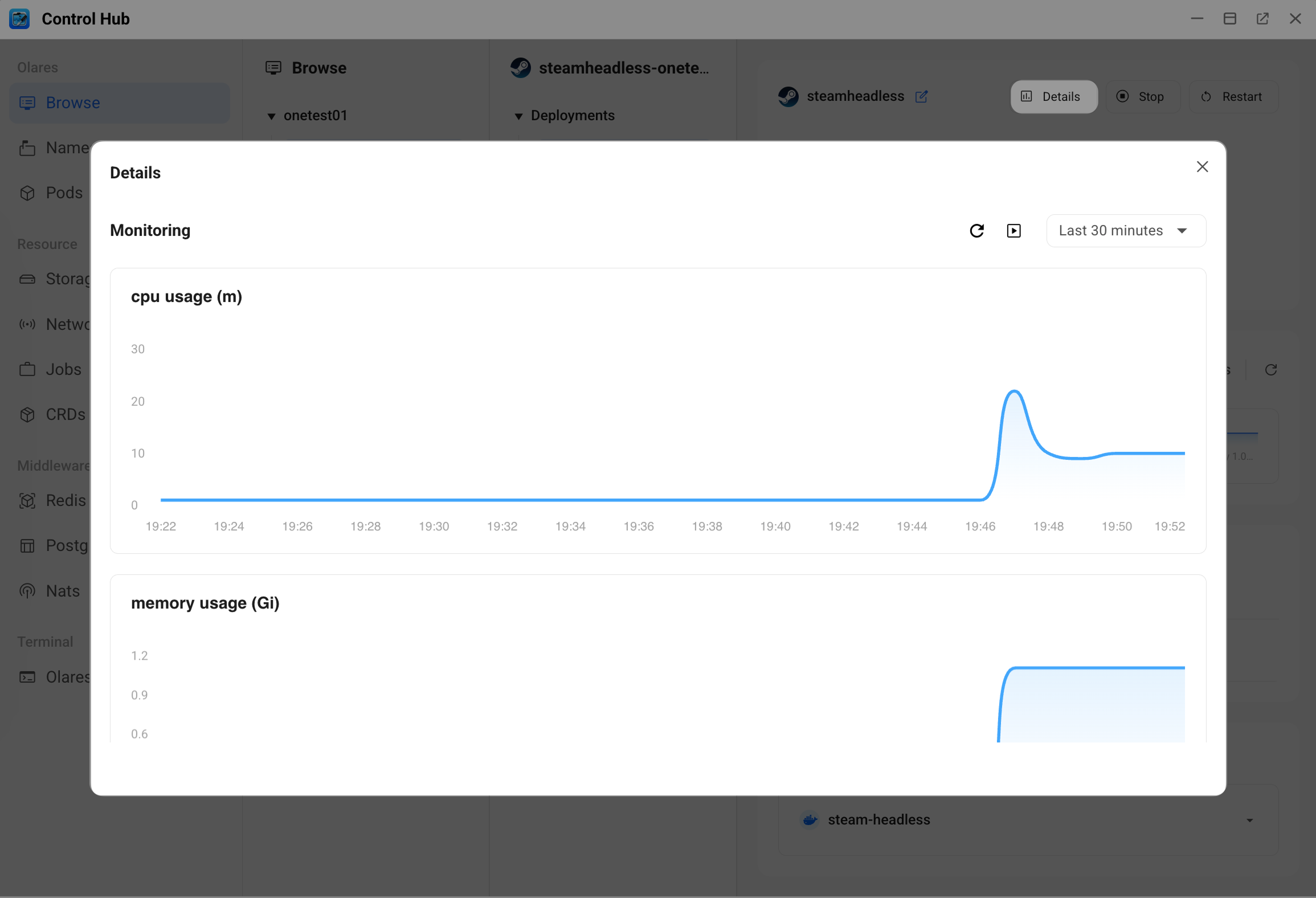 Check Steam resource usage