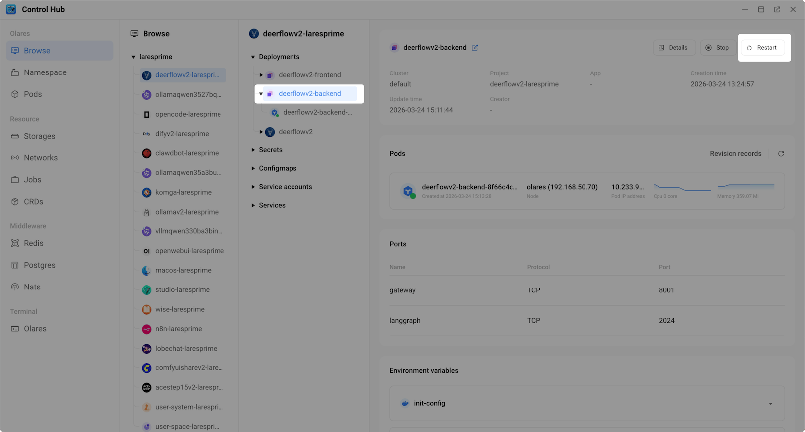 Restart DeerFlow 2.0