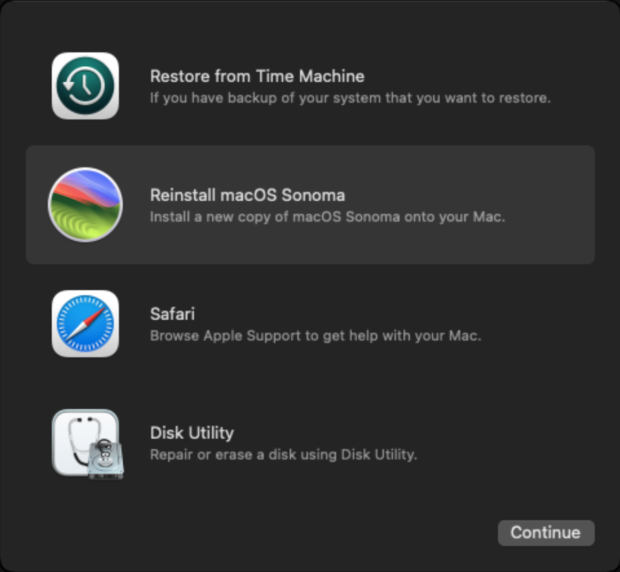 Reinstall macOS