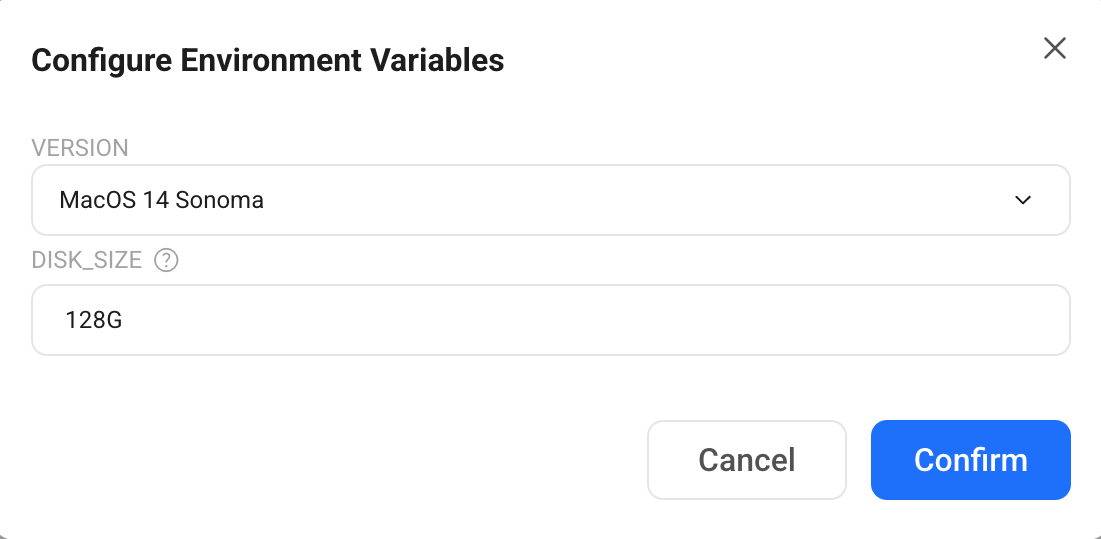 Set environment variables