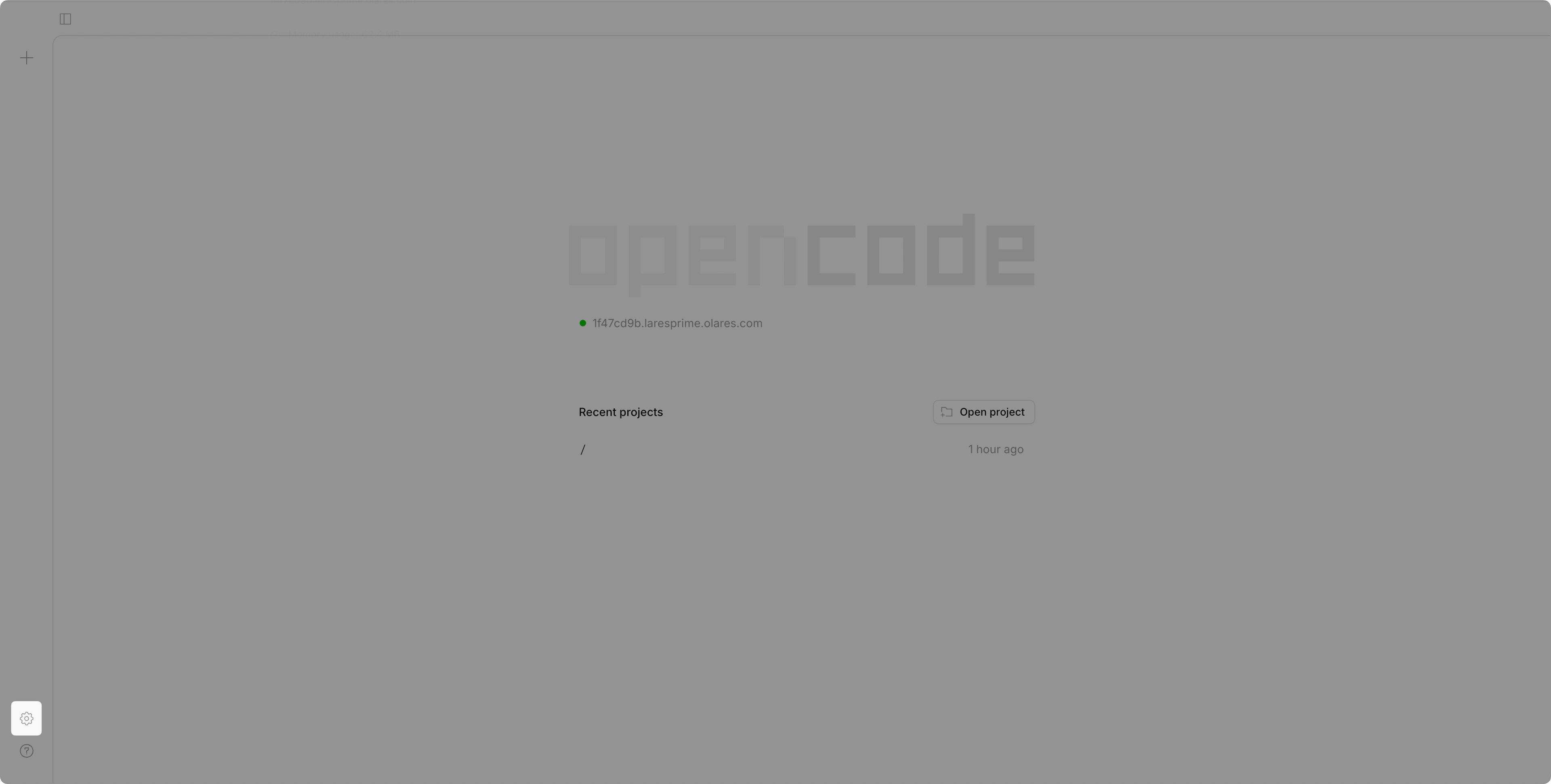 Open OpenCode settings