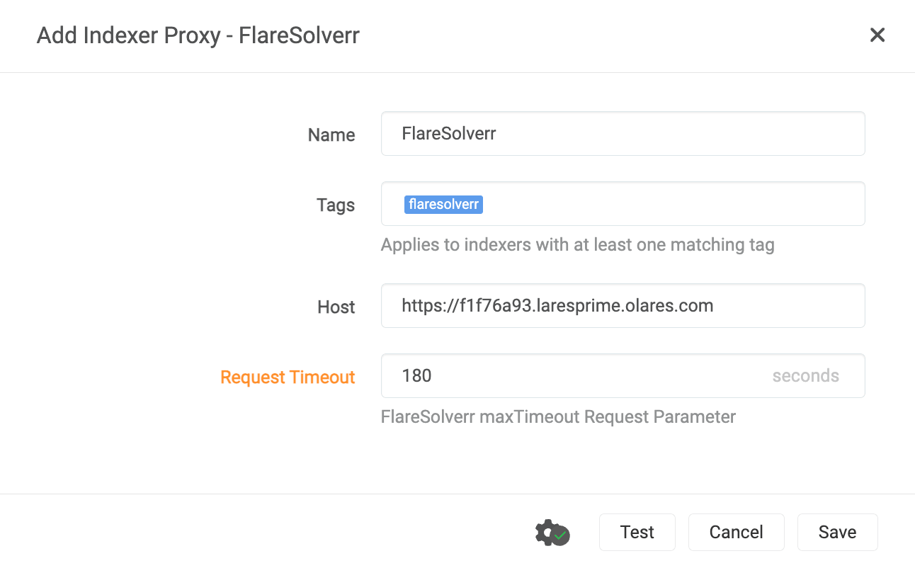 FlareSolverr proxy settings